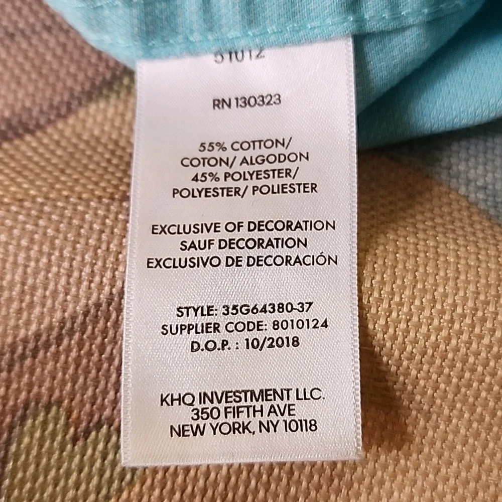 Calvin Klein Boys Button Down Shirt Teal Size Large